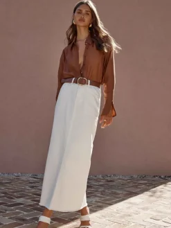 Woman SHEIKE Denim Maxi Skirt