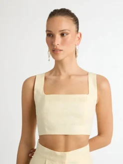Woman SHEIKE Lexi Linen Crop Top