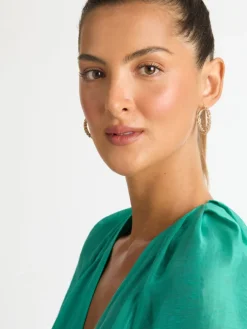 Woman SHEIKE Sparkle Hoop Earrings