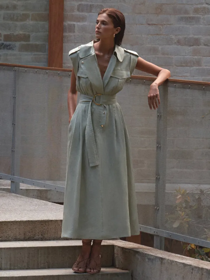 Woman SHEIKE Utility Linen Dress
